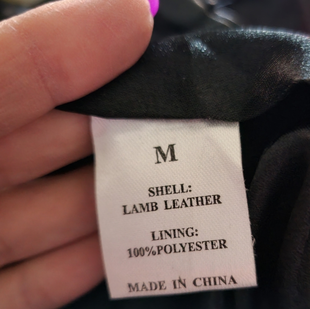 Tart Collections Black Lamb Leather Jacket Sz M‎ - Picture 7 of 9